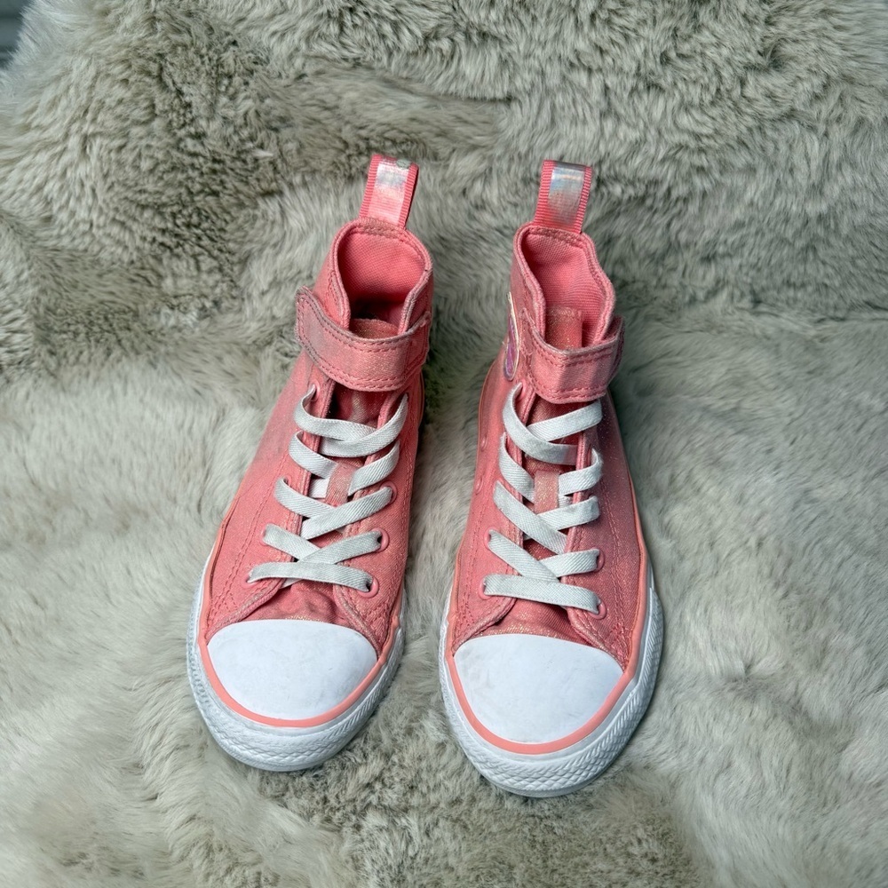 Converse All Star Glitter High Top Shoes Girls Size 1